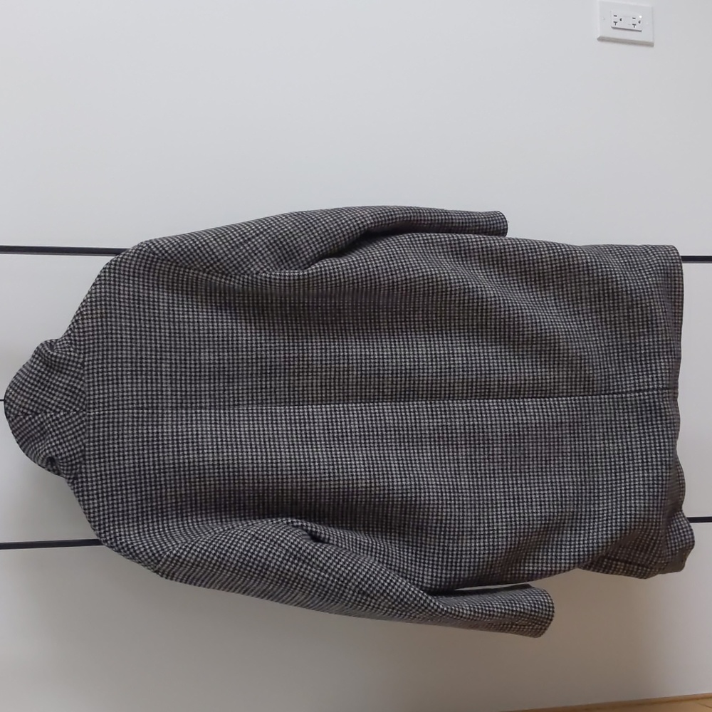 Size Medium Allsaints Paige check wool blend oversized coat - Picture 6 of 8